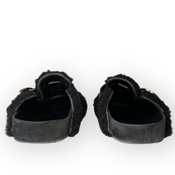 Isabel Marant Mirvin Backless Shearling Clogs Mules Black size EU38 US 8 - Picture 14 of 16